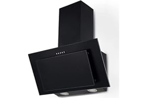 PKM Dunstabzugshaube S13-60 | kopffreie Haube | Schräghaube | Wandhaube | 60cm Breite | matt schwarz oder weiß | 3 Leistungsstufen | Abluft | Umluft mit und ohne Umluftfilter