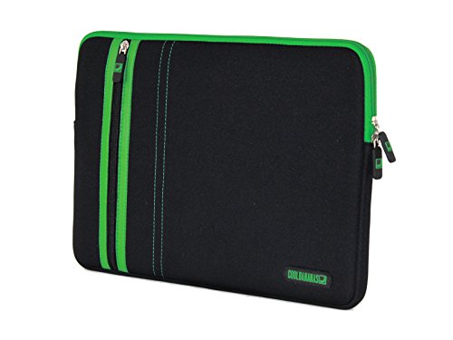 COOL BANANAS RainSuit Stripes Tasche für MacBook Air 11 Zoll | Sleeve | Hülle aus hochwertigem Neopren für perfekten Schutz | passgenau | Farbe Grün