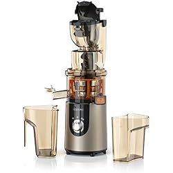 Arendo - Extracteur de jus vertical - Capacité totale 1L - Production rapide de jus à haut rendement - Bloc de sécurité intégré - Incluant micro tamis - Sans BPA - Certificat GS