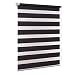 Produktbild HENGMEI Verdunkelungsrollo Fensterrollo Balkontür Rollo Duo-Rollo Doppelrollo ohne Bohren Klemmrollo Easyfix Fenster (Schwarz, 90 * 150cm)
