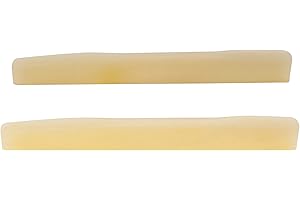 Musiclily Pro 73,66mm Sella Compensata in Osso Non Sbiancato per Chitarra Acustica tipo Martin (2 Pezzi)