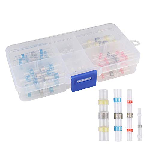 Preisvergleich Produktbild Solder Seal Draht Stecker Wasserdicht – Schrumpfschlauch Stoßverbinder Terminals Löten Sleeve Draht Kabel Terminal Elektrische Verbinder 50