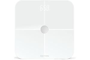 7H DAYRON Báscula de Baño Inteligente Bluetooth con App hasta 8 Perfiles Health Dayron