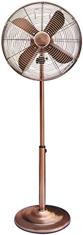 ZXQZ Vintage Floor-standing All-metal Fan/ Continental Antique Floor-standing Fan/ Large Air Volume/ Shaking Head Desk Fans / Pure Copper Electric Fan(2 Colors And 3 Sizes Are Optional) Fan ( Color : B-2# , Size : 35CM )