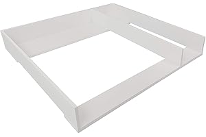 Puckdaddy – Cambiador Espen, Compatible con la Cómoda Malm de IKEA – 80 x 78 x 10 cm de Madera Blanca – Tablero Prémium con Divisor y Material de Montaje para Pared