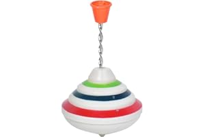 STOBOK Light Up Spinning Tops, Gyroscope Game LED Spinning Activity Toys, Push Down Gyro with Music, Novelty Peg top Hand Spinning Gyro Toy Gift for Kids Party Favors