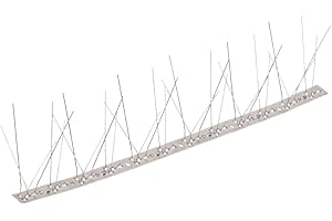 vidaXL 6X Vogelabwehr 3 m Taubenspikes Taubenschutz Spikes Set Vogelspikes Taubenabwehr Vogelschreck Taubenschreck Katzenabwehr Edelstahl 5-reihig