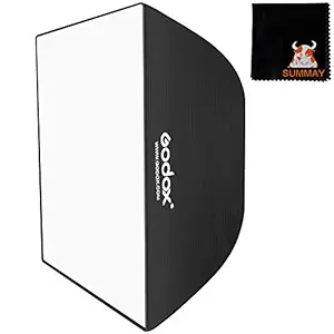 Godox 60x60cm Rectangular Softbox Bowens Mount for Studio Monolight Flash Portrait Photography (24 x 24 inch)