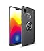 Produktbild LAGUI Hülle Geeignet für Huawei P Smart +, Ultradünne Weiche Silikon Magnetischen Autohalterungen Spezielle Handyhülle Mit 360 ° Verdrehbare Ring. Gun Farbe+Schwarz