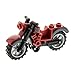 Produktbild Bausteine gebraucht 1 x Lego System Motorrad Vintage dunkel rot dunkel grau Zierleiste komplett 9464 60026 7306 4613117 85983pb02c01