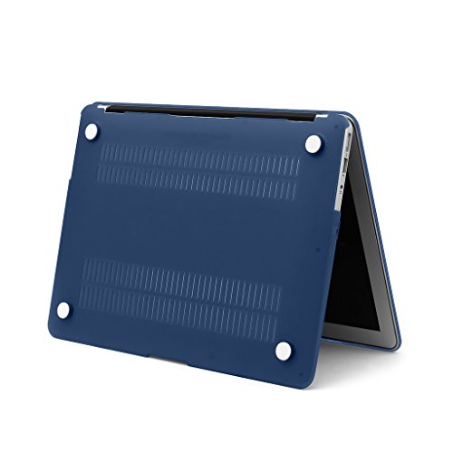 Case MacBook Air 13 Hülle Navy Blau ,iCasso Reines Farbe design Ultra Slim Dünn Kratzfeste Matt Rutschfest Hartschale Kunststoff Schutzhülle Snap Case für MacBook Air 13 Zoll (Modell: A1369 / A1466) - 6