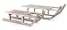 Produktbild Checklife 905225 Deko-Schlitten aus Holz 2er Set Shabby Chic-Design