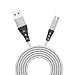 Produktbild Micro USB Fish Tail Geflochtene Langlebige Kabel Daten Schnelle Aufladung USB Type C Ladekabel und Datenkabel für Samsung Galaxy S9/S8 S8+ Note8Nexus 5X/6P,HTC10/U11,Xiaomi 5,Huawei P10/P9 (Silber)