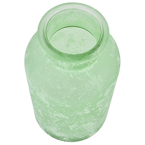Flasche Deko Vase Glas 20x10x10cm Tischdeko (mint) - 2