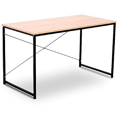 WOLTU TSB04hei Bureau d'ordinateur table de bureau à domicile station de travail en bois et acier,environ 120x60x70cm,10,62kg