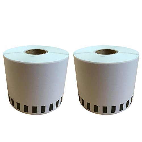 Preisvergleich Produktbild Drucker Etikett, BEETEST 2 Rolls Adhesive Thermische Endlos-Papierband Etiketten Versand Adressetiketten für Brother DK-2205 Schwarz auf Weiß 62mm