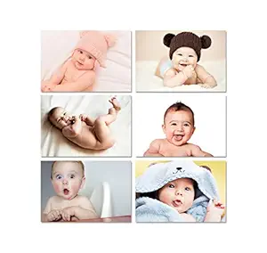Paper Plane Design New Born Baby Girl/Boy Poster for Wall Pregnant Women Cute Large Posters in Room Bedroom with Big Size Matt Finish, Size - 12 x 18 Inch, Set of 6 Photo (Baby Combo-1)