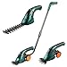 Produktbild FIXKIT 2 in 1 Accu-grasschaar en struikschaar set, heggenschaar set met telescoopsteel lader & wielen, 7.2V, 1.5Ah*2