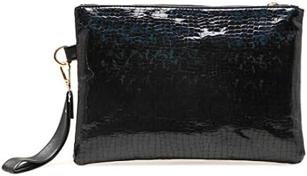 Women Ladies Handbag, Colorful Laser Discoloration Quality Clutch Purse Fashion Casual Handbag Wallet Card Package Shoulder Bag For Evening Dress Party Club Best Gift (Size:28cm*1cm*19cm, Black)
