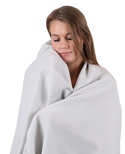 Betz Luxus Fleecedecke Kuscheldecke Farbe silber grau Größe 130×170 cm Qualität: 220 g/m² - 2