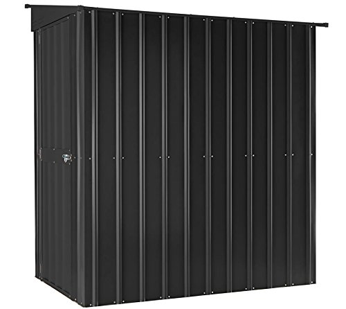 Globel Industries Metallgerätehaus Metall Gartenhaus & Fahrradunterstand 8×5 Anthrazit // 234x144x203 cm (BxTxH) // 3,36m² // Gerätehaus Metall Anlehnhaus - 2