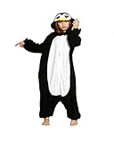 SAMGU Pinguin Unisex Adult Tier Onesie Pyjama Kostüm Kigurumi Schlafanzug Erwachsene Tieroutfit Jumpsuit Farbe Schwarz Größe XL