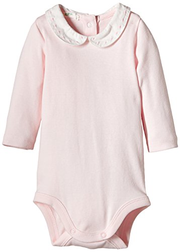 United Colors of Benetton Baby-Girls Collar Bodysuit, Pale Pink, 3 to 6 months (Manufacturer Size: 62 cms)