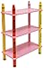 Bebe Style Children's Wooden 3 Tiered Shelves (Pink, Crayon Themed)