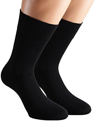 VITASOX Men Socks Black XXL To Super XXXL Without Rubber Band 6 Pair or 12 Pair Pack