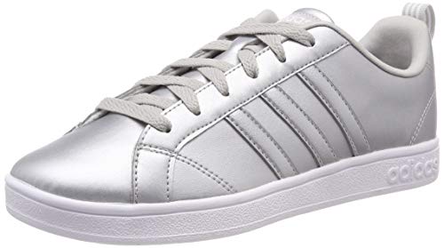 adidas Women's Vs Advantage Tennis Shoes, Silver (Matte Silver/Ftwr White/Grey Two F17), 5 UK