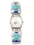 Herren-Armbanduhr aus Sterling Silber - Navajo Tribal