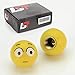 Produktbild 2x VENTILKAPPE REIFENVENTIL KAPPE KUGEL EMOTION SMILEY GELB FÜR PKW LKW MOTORRAD