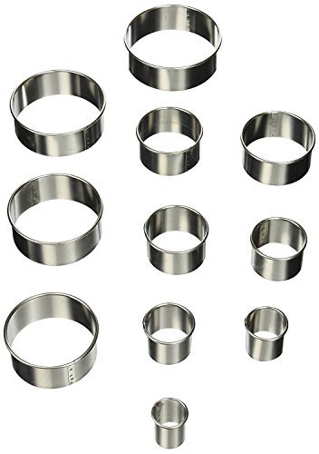 Ausstechförmchen-Set rund (für Kekse, Gebäch, Doughnuts, Zuckerbäckerei und als Kuchendekor) - 3