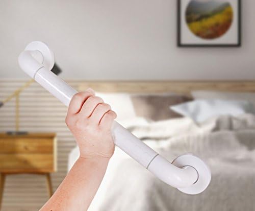 ZHDC® Bathroom handrails, bathroom Safety Non-slip Stainless steel armrest White, yellow Durable, rust-proof ( Color : White , Size : 30cm )