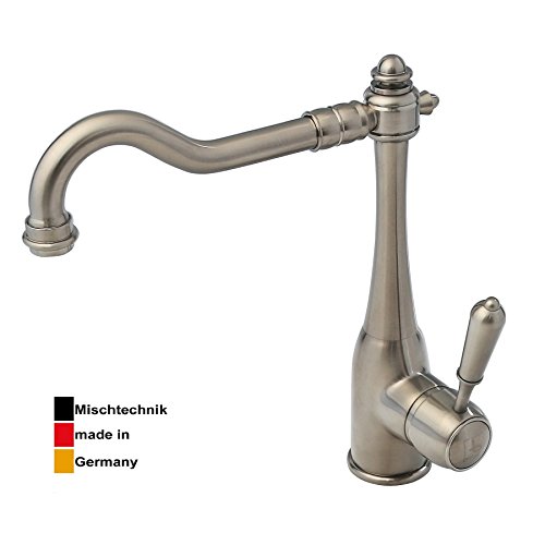 Burgtal 17622 K-27-NE Tarila Niederdruck Nostalgie Spültisch Küchen Armatur Edelstahl matt - 2