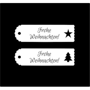 25 Geschenkanhänger Papieranhänger Tags Etiketten Frohe Weihnachten