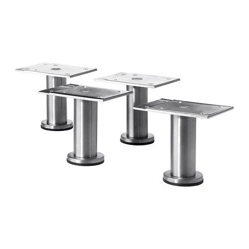 Preisvergleich Produktbild IKEA CAPITA Beine aus Edelstahl; verstellbar; 8-9cm