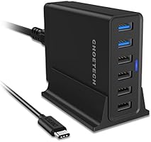 Quick Charge 3.0, CHOETECH 6-Port USB Charger with 2 Qualcomm Quick Charge 3.0 Ports, USB C Cable and Cradle for LG G5, Galaxy Note 7/S7/S7 Edge, HTC 10, iPhone, iPad, Nexus 6P & More