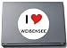 Produktbild I Love Aufkleber Decal Sticker Laptopaufkleber Laptopskin 297 mm mit Stadtname WEIßENSEE