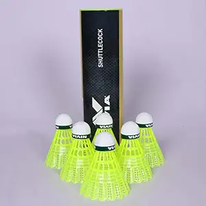 NIVIA Shuttlecock White & Yellow - Pack of 6