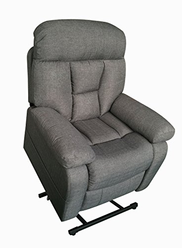 Sillón Eléctrico de Masaje y Relajación con Función Auto-Ayuda (Levanta Personas).Tapizado en Tela. Reclinación Eléctrica Articulada con 8 Cabezales Masajeadores.