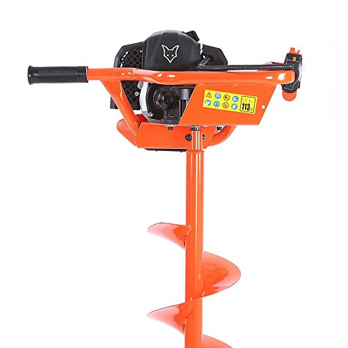 FUXTEC Benzin Erdbohrer FX-EB152 mit 3 PS, inkl. 3 Bohraufsätzen 100 / 150 / 200 mm und einzigartigem Ölkontrollfenster Erdlochbohrer Pfahlbohrer - 3