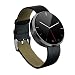 Produktbild KOBWA DM360 Heart Rate Monitor Wearables Smartwatch mit Runde Edelstahl Gehäuse, Freisprechen Voice Control Bluetooth Smartwatch, Shaking Taille, Um Den Bildschirm Zu Erhellen, Antwort / Hand-up the Phone & Switch Seiten (Schwarz)