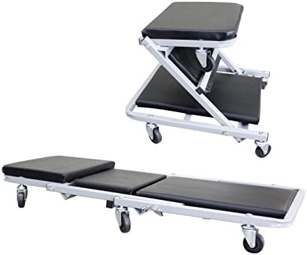 2 in 1 Rolling Board Mounting Lounger Workshop Stool