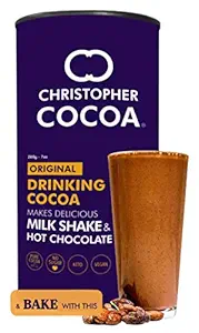 Christopher Cocoa, Drinking Chocolate Cocoa Powder, Dark No Sugar, 200g