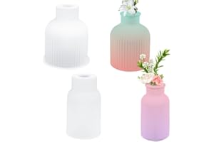 Nswayy 2 Stücke Vase Silikonform Raysin Gießformen Blumenvasen Harz Formen Aufbewahrungsflaschenform Handgefertigte Silikonform zur Herstellung Blumenvasen Dekorativen Ornamenten, Oblong