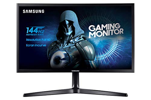 Samsung C24RG50 Monitor Gaming Curvo, 24 Pollici, Full HD, FHD, 1920 x 1080, 4 ms, 16:9, 144 Hz, 1080p, FreeSync, 1 Display Port, 2 HDMI, Base a Doppio Snodo, Nero