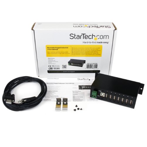 StarTech Industrieller montierbarer 7 Port USB 2.0 Hub – Schwarz - 4