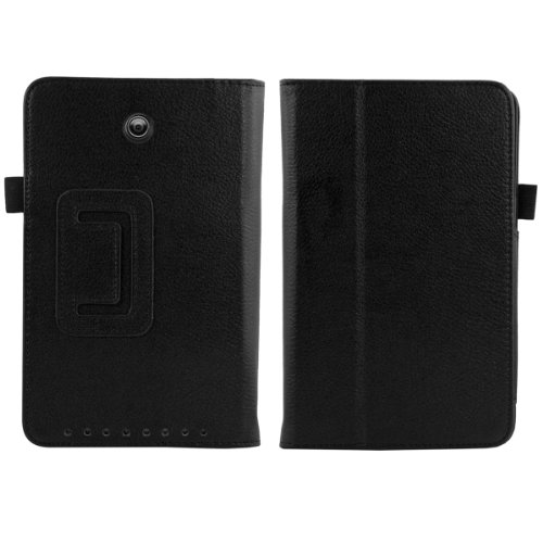 3in1 Set: kwmobile Hülle für Asus Memo Pad HD 7 ME173X – Tabletcover Slim Case Tablet Schutzhülle – Smart Cover Tabletcase Schwarz + Folie, kristallklar + Stylus, Schwarz - 3