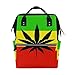 Produktbild bennigiry Happy 4. Juli Independence Day Rasta Flagge Wickeltasche Rucksack groß Kapazität Reise Back Pack Wickeltaschen Organizer Multifunktions-Baby Staubbeutel für Mama